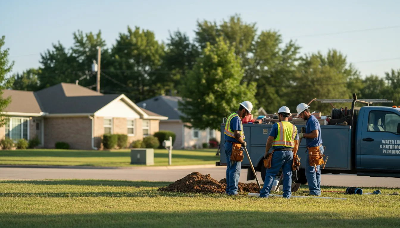 Residential water line and bathroom plumbing service in Lincolndale, NY